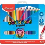 Crayon de couleur - maped - color peps strong - Étui métal de 24 - résistant au bris - mine 32 mm Crayon de couleur - maped - color peps strong - Étui métal de 24 - résistant au bris - mine 32 mm