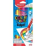 Crayons de couleur effaables - maped - oops colorpeps - lot de 12 - multicolore - mixte