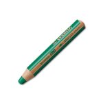 Crayon de couleur - stabilo - woody 3in1 - vert fonc� - pointe large - bois - r�sistant