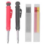 Crayon de menuisier - omabeta - kit doutils de marqueur de charpentier 14 pcs - recharge rouge noir jaune ...