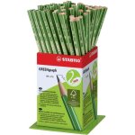 Crayon papier - stabilo - greengraph hb - pr�sentoir de 60 - couleur vert laqu� - certifi� fsc