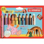 Crayon - woody - 30 ans - 10 crayons + taille - crayon - multicolore - extra tendre Crayon - woody - 30 ans - 10 crayons + taille - crayon - multicolore - extra tendre