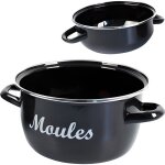 Marmite � moules - crealys - essential - � 20 cm - acier noir - compatible induction