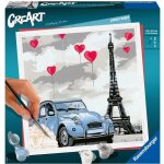 Creart paris 20x20 cm - format carr - peinture par numros ? ds 12 ans ? ravensburger - 28996
