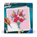 Creart 20x20 cm poppy bouquet loisir cratif adulte peinture par numros 25519 ravensburger