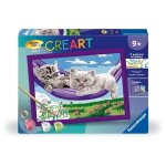 Creart kids 18x24cm chatons dans le hamac kit de peinture par numros numro dart ds 9 ans 25828 ravensburger ...