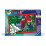 Creart kids 31x21cm perroquets kit de peinture par num�ros num�ro dart d�s 7 ans 25854 ravensburger