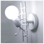 Créatif humanoïde lampe murale interieur applique murale moderne lampe de mur max 60w e27 art déco pour ... Créatif humanoïde lampe murale interieur applique murale moderne lampe de mur max 60w e27 art déco pour ...