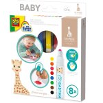 Ses creative - my first - sophie la girafe - feutres pour b�b� - peinture bebe - premier crayon - peinture ...