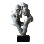 Figurine abstraite - creative - sculpture visage - r�sine - d�cor moderne - cadeau unique