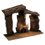 Crèche de noël - paris prix - arches en bois - 45cm - led - naturel Crèche de noël - paris prix - arches en bois - 45cm - led - naturel