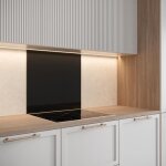 Credence - saint gobain - noir mat - verre - 45x60 Credence - saint gobain - noir mat - verre - 45x60