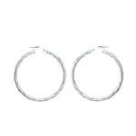 Boucles doreilles croles argent 925 / 1000 torsades - latelier dazur - femme