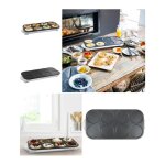 Cr�pi�re - inox - 8 mini cr�pes - 1500w - anti - adh�sif - blanche