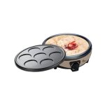 Crêpière - little balance - muscade - 1000w - plaque 30cm et 7 empreintes - revêtement antiadhésif Crêpière - little balance - muscade - 1000w - plaque 30cm et 7 empreintes - revêtement antiadhésif