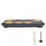 Crêpière livoo maxi crêpes party doc186g 8 mini crêpes Ø 12 cm 1500w accessoires inclus coloris gris Crêpière livoo maxi crêpes party doc186g 8 mini crêpes Ø 12 cm 1500w accessoires inclus coloris gris