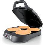 Cr�pi�re ou machine � pancakes flama 4906fl 2000w 4 cavit�s surface antiadh�sive affichage de commande ...
