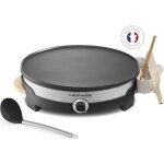 Crêpière tradi® - lagrange - 1500w - plaque de 35cm - revêtement antiadhésif - poignées en bois Crêpière tradi® - lagrange - 1500w - plaque de 35cm - revêtement antiadhésif - poignées en bois