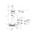 Cr�pine pour filtre � sable triton tr60 nouveau mod�le - pentair - pompe � sable - asym�trique - filtration ...