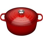 Le creuset - 21177340602430 signature cocotte rond fonte cerise 34 cm cuisine maison casseroles plats ...