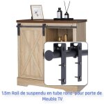 Crevette 1. 5m rail de suspendu en tube rond pour porte de meuble tv porte de armoire pour single porte ...