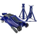 Cric hydraulique rouleur 18t + 2 chandelles 2t - michelin - ht de levage cric : 105 - 350mm - ht de levage ...
