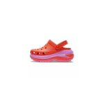 Sabot crocs mega crush clog - femme - noir - orifices de ventilation - sangles de talon pivotantes