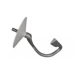 Crochet chef - kenwood - alu baonnette - compatible avec robots kenwood - circlips - gris