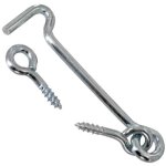 Crochet contrevent - vynex - 4x80 mm - zingu� - vendu � lunit� - id�al pour volets