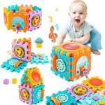 Cube dactivit� bebe 6 en 1 centre de jeu avec musique jouet �ducatif multifonctionnel pour les b�b�s ...