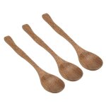 Cuillres en bois - qiilu - 3 pices - bois de weng - lgres - rsistantes  la chaleur