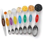 Cuillres doseuses en acier inoxydable lot de 8 cuillres mesures pour mesurer sec et ingrdients liquides ...