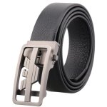 Ceinture homme en cuir organgonfand - boucle automatique - marron - 3. 5cm de largeur