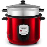 Cuiseur  riz de 18 l rouge avec panier vapeur japan x red de kitchencook