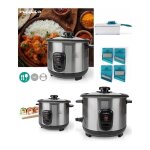 Cuiseur � riz 1l 400 w rev�tement antiadh�sif bol amovible arr�t automatique en inox + mandoline 4 lames ...