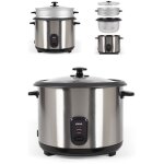 Cuiseur à riz - inox - 2. 8l - 1000w - panier vapeur - arrêt automatique Cuiseur à riz - inox - 2. 8l - 1000w - panier vapeur - arrêt automatique