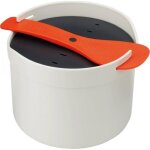 Cuiseur � riz micro - ondes - joseph joseph - 2l - couleur pierre / orange - cuill�re multit�ches - 4 ...