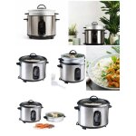 Cuiseur � riz et vapeur - inox - 18 l - couvercle transparent - cuisson parfaite - tous feux