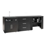Cuisine dextrieur 3 lments avec vier - oviala