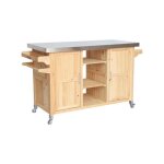 Cuisine ext�rieure bois de sapin 2 poign�es 7 espaces de rangement l130cm lotus
