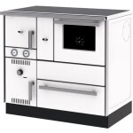 Cuisinire bois - sannover - modle 27 kw - 744 kw chauffage - bouilleur 201 kw - blanc