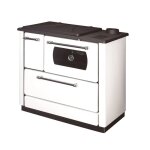 Cuisini�re bois avec four chauffage seul dana sannover 9 kw blanc