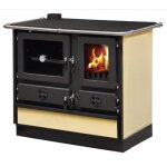 Cuisini�re � bois magnum mbs en fonte sortie c�t� gauche - beige