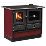 Cuisini�re � bois magnum thermo mbs en fonte bouilleur sortie c�t� droit - bordeaux