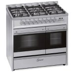 Cuisini�re �lectrique � gaz - gurari - gch e 916 - acier inoxydable - 90 cm - 5 br�leurs haute qualit� ...