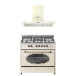 Cuisini�re �lectrique � gaz - gurari - 90 cm - 8 fonctions - 5 br�leurs - four xxl 121 l + hotte gch ...