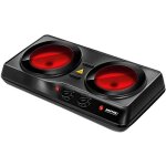 Cuisinire lectrique - mpm - mke - 21 - 2 plaques vitrocramiques - 2000w - portable noir