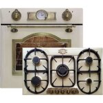 Cuisinire  gaz - kaiser - empire - ivoire - 90 cm - four  gaz simple