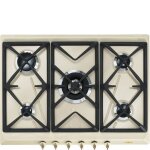 Cuisinière à gaz smeg srv876pogh - crème - fonte - 1100 w Cuisinière à gaz smeg srv876pogh - crème - fonte - 1100 w