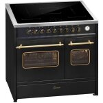 Cuisini�re � induction - gurari - e 913 df ru bl - 90 cm - 5 zones de cuisson - 2 fours �lectriques